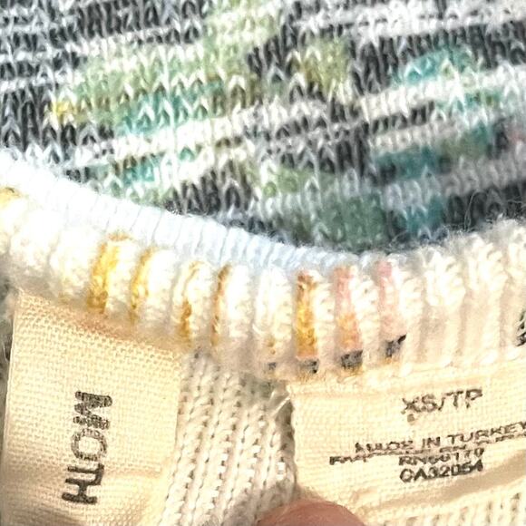 Moth Anthropologie Array Floral Striped Zip Up Cardigan Sweater XS - Picture 4 of 5